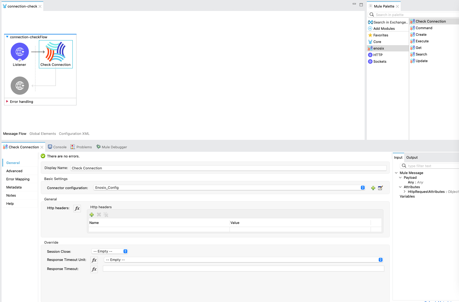 Check Connectivity Flow