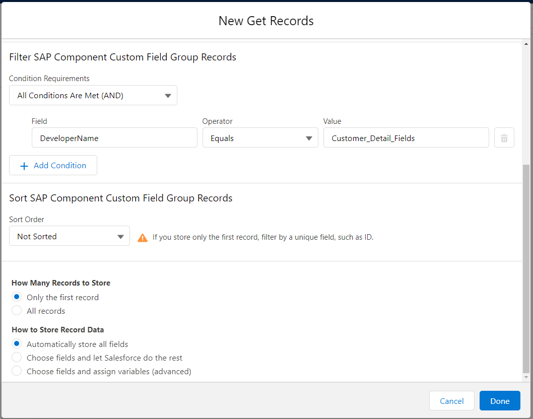 Configuring Custom Fields Using Lightning Flow | Surface | enosix ...