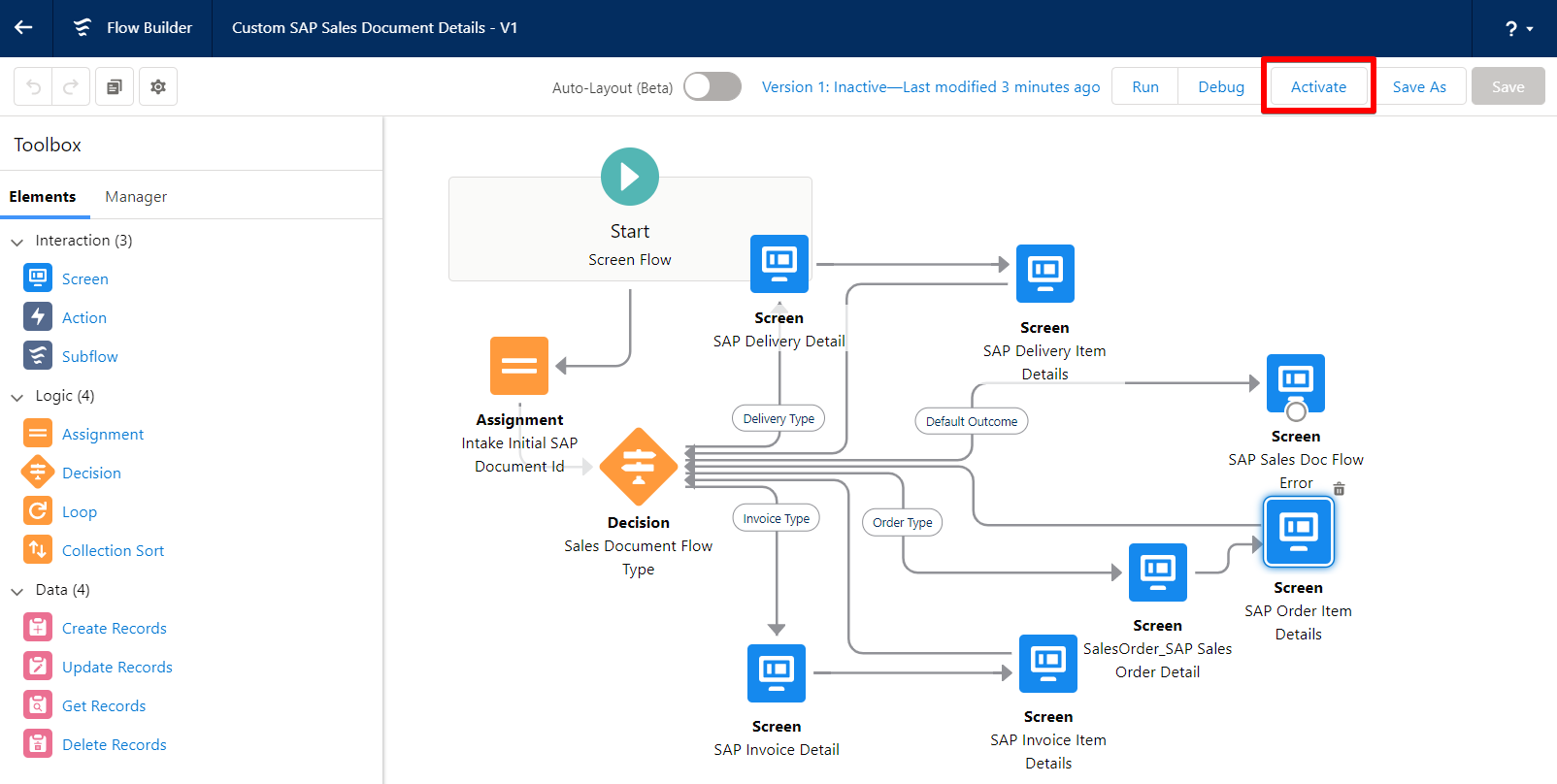 Configuring an SAP Component in a Lightning Flow | Surface | enosix ...