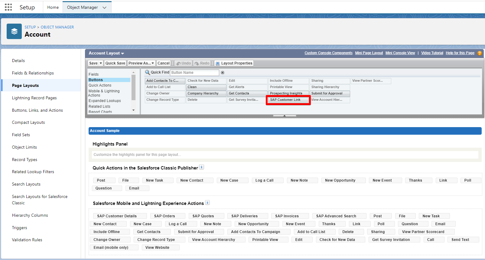 Enable the SAP Customer Link Button | Surface | enosix Product ...