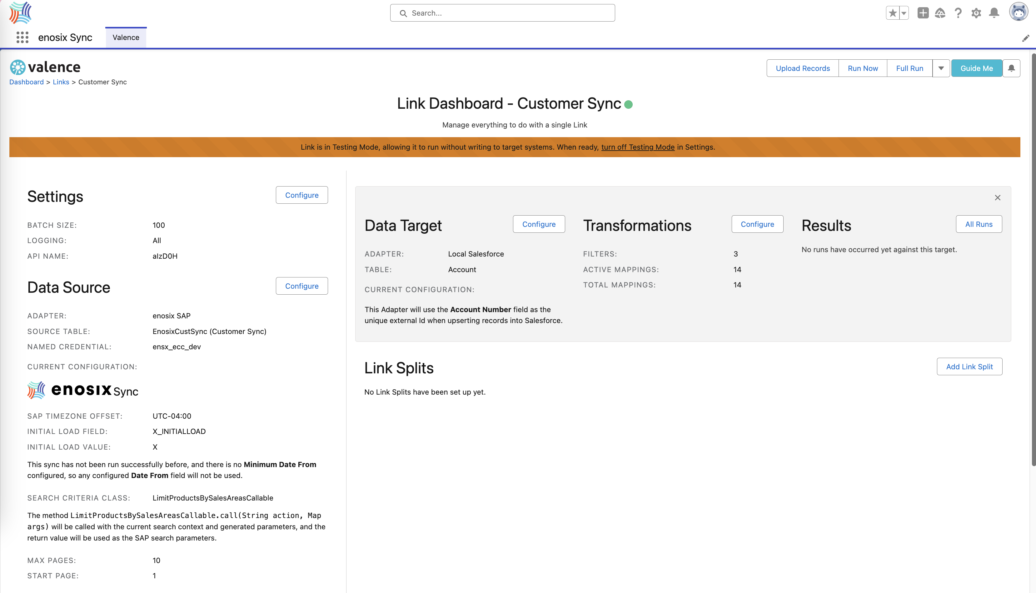 Customer Link Dashboard