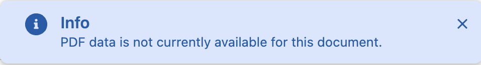 PDF Output Message Screenshot